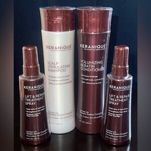 Keranique Hair Shampoo Conditioner & Lift and Repair Treatment Bundle SEALED